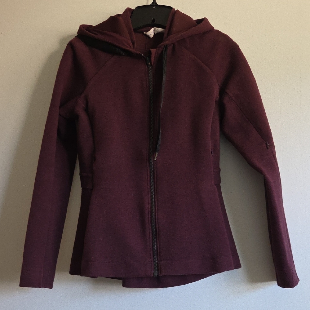 Lululemon Athletica Burgundy Hooded Utility Jacket